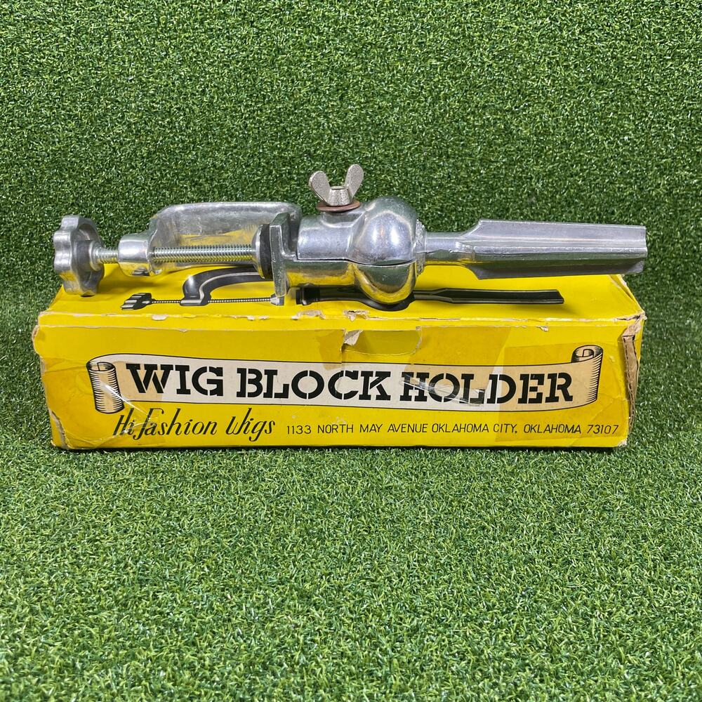 Vintage Cast Aluminum Wig Block Holder Made in Japan
